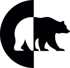  Bear logo flat design for adventure gear, outdoor brands, and more.

