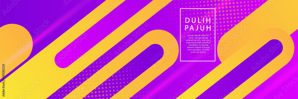 Wall mural abstract purple and yellow gradient geometric background. bright color gradation. dynamic and colorf