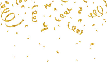 Golden confetti background.
