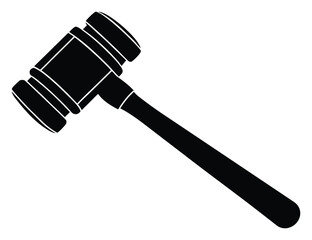 Black gavel isolated on white background legal justice symbol of authority and judgment perfect for court decisions or law enforcement announcements