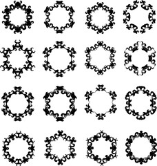 set of black stars like frames