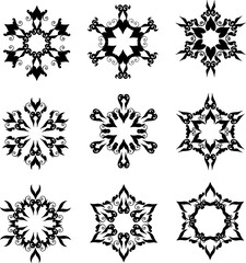 set of stars floral design