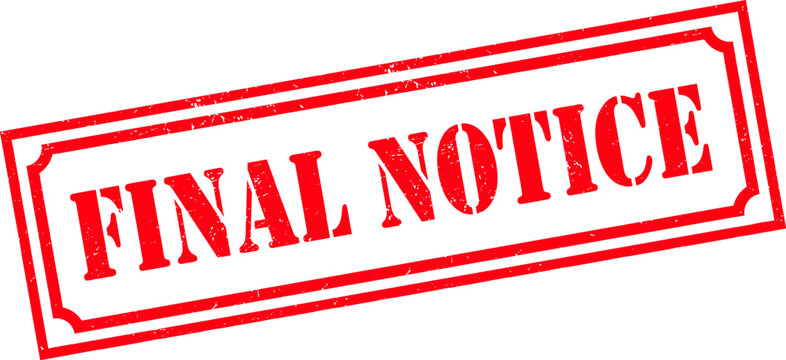 Grunge stamp final notice