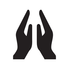 Obraz premium Praying hands silhouette with vibrant color options