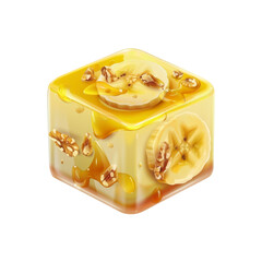 Honey Banana Cube Dessert - Sweet Treat with Walnuts