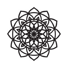 Intricate traditional indian mandala art with geometric patterns