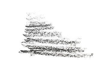 Beautiful eyebrow pencil strokes isolated on white, top view