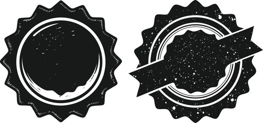 two black grunge badge brush