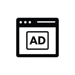 Web browser showing advertisement isolated on a white background