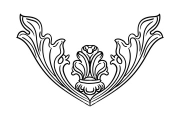 Hand drawing twisted decorative design element vector