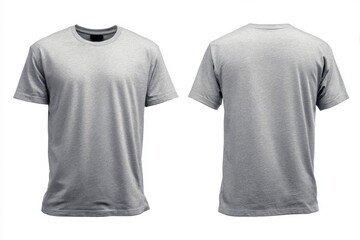 Gray T Shirt Front and Back