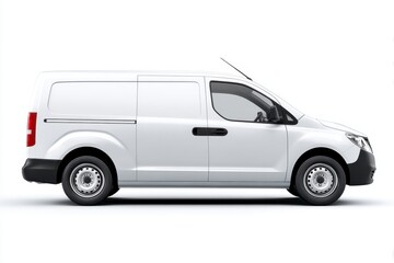 White Van on White Background