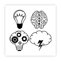 Creative Thinking and Brainstorm Doodles