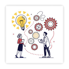 Creative Thinking and Brainstorm Doodles