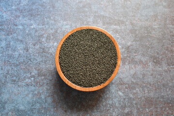 Raw whole dried Basil seeds