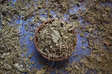 Raw whole dried Bacopa monnieri herb