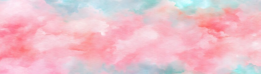Delicate watercolor wash with pastel hues.