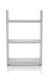 Wooden shelf isolated on a white background
