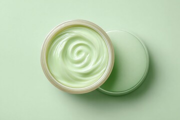 Green Cream in Jar