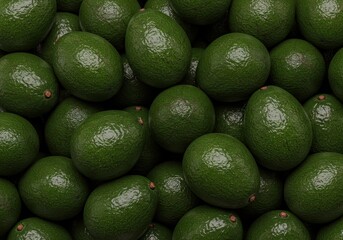 Fresh Avocados Piled Up – Tropical Green Fruit in High Resolution