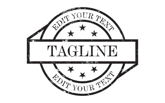 Grunge black stamp editable template