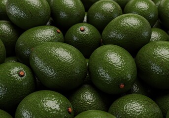 Fresh Avocados Piled Up – Tropical Green Fruit in High Resolution