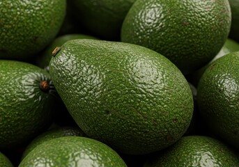 Fresh Avocados Piled Up – Tropical Green Fruit in High Resolution