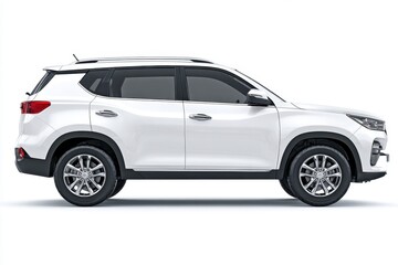 White Suv on White Background