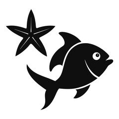 vector illustration of a fish