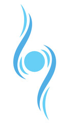 Abstract Blue Swirl Design:  Modern, Serene, and Elegant Vector Illustration.