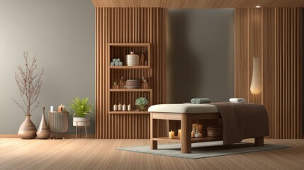 Tranquil spa room interior