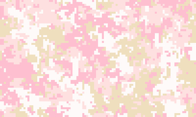 Abstract pink and beige digital camouflage pattern.  Perfect for fashion, textile, or website backgrounds.
