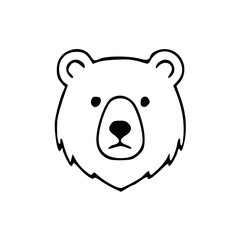 outline bear mascot drawing