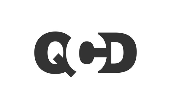 QCD logo design. Initial letter Q C D bold font style for tech startups, consulting, corporate branding. Creative company name, headlines typography identity, trendy logotype.