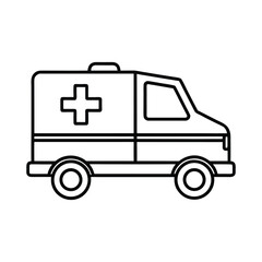 Ambulance icon isolated on white background