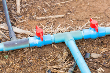PVC ball valve in farm