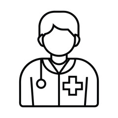 Doctor medical professional icon healthcare symbol isolated on white background