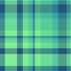 Seamless pastel green and teal plaid pattern. Perfect for textile design, website backgrounds, or crafting projects. This refreshing, modern texture evokes feelings of calmness and serenity.