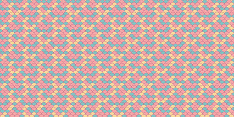 Charming pastel pink, peach, and blue geometric pattern.  Ideal for textile design, website backgrounds, scrapbooking, and crafting projects.