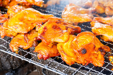 Charcoal grilled chicken