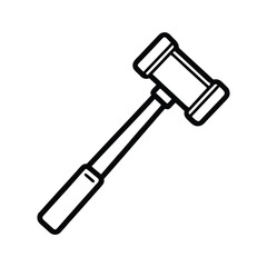 Medical reflex hammer icon isolated on white background