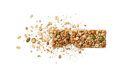 Healthy Granola Bar PNG Energy Snack with Nuts and Seeds
