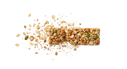 Healthy Granola Bar PNG Energy Snack with Nuts and Seeds
