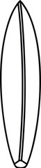 Surfboard Standing Line Art