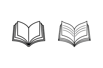 Open books with pages and lines reading