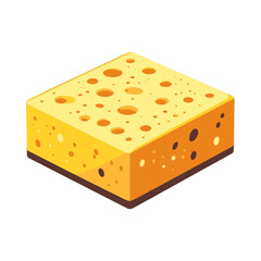 Square Yellow Cleaning Sponge