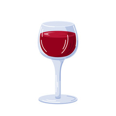 Wine glass icon in cartoon isolated on a white background.