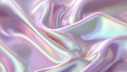 Obraz premium Close-up view of iridescent fabric folds.