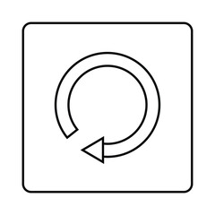 Clean, simple refresh icon perfect for app or website design. Use it to show updating, syncing or reloading of data in a modern, minimalist style.