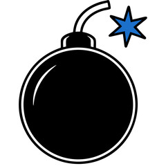 Blue star vector graphic illustration on black background for design and decoration needs